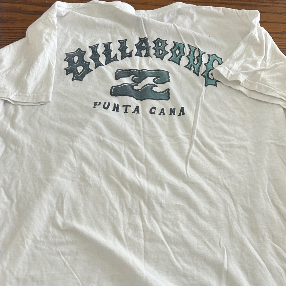 Billabong White Tee with Blue Graphic/9 - Picture 4 of 4